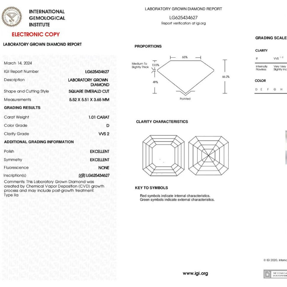 Lab Grown Diamond Asscher Cut