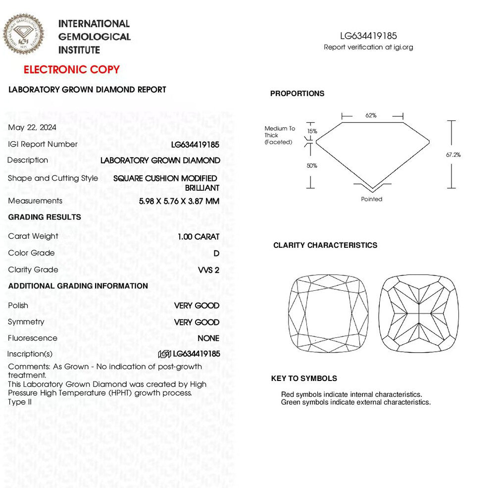 Lab Grown Diamond Cushion Cut