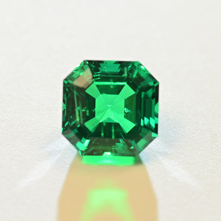 Lab Grown Colombian Color Emerald Asscher Cut
