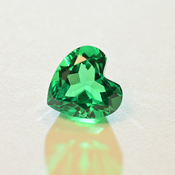 Lab Grown Colombian Color Emerald Heart Cut
