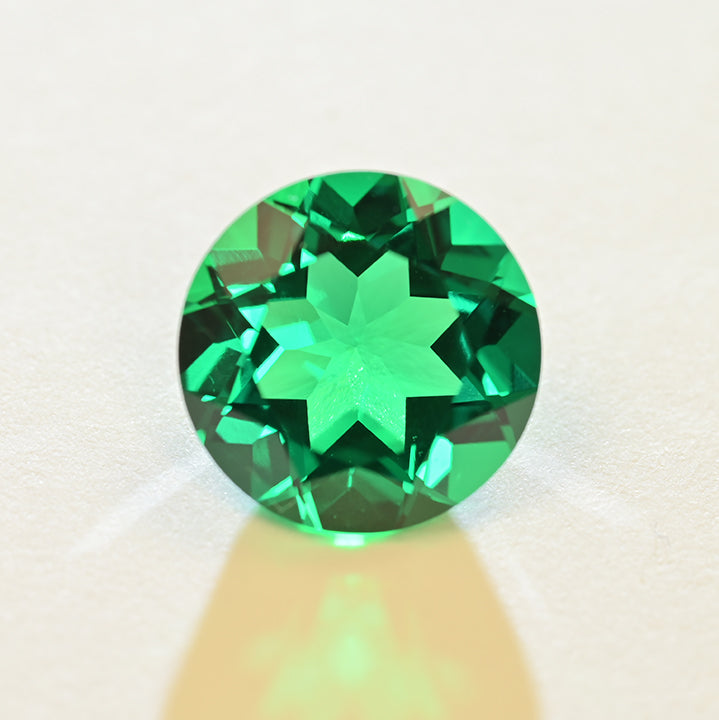 Lab Grown Colombian Color Emerald Round Brilliant
