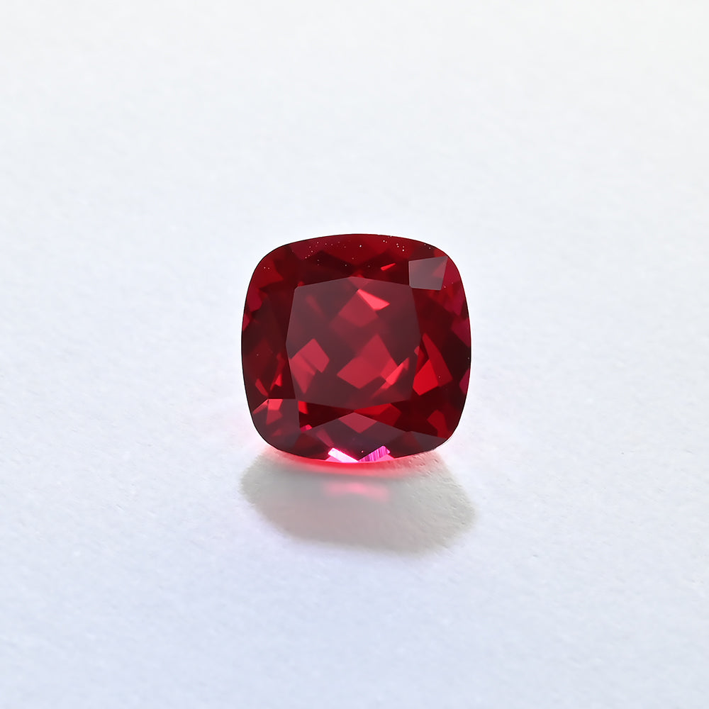 Lab Grown Pigeon's Blood Ruby Cushion Cut