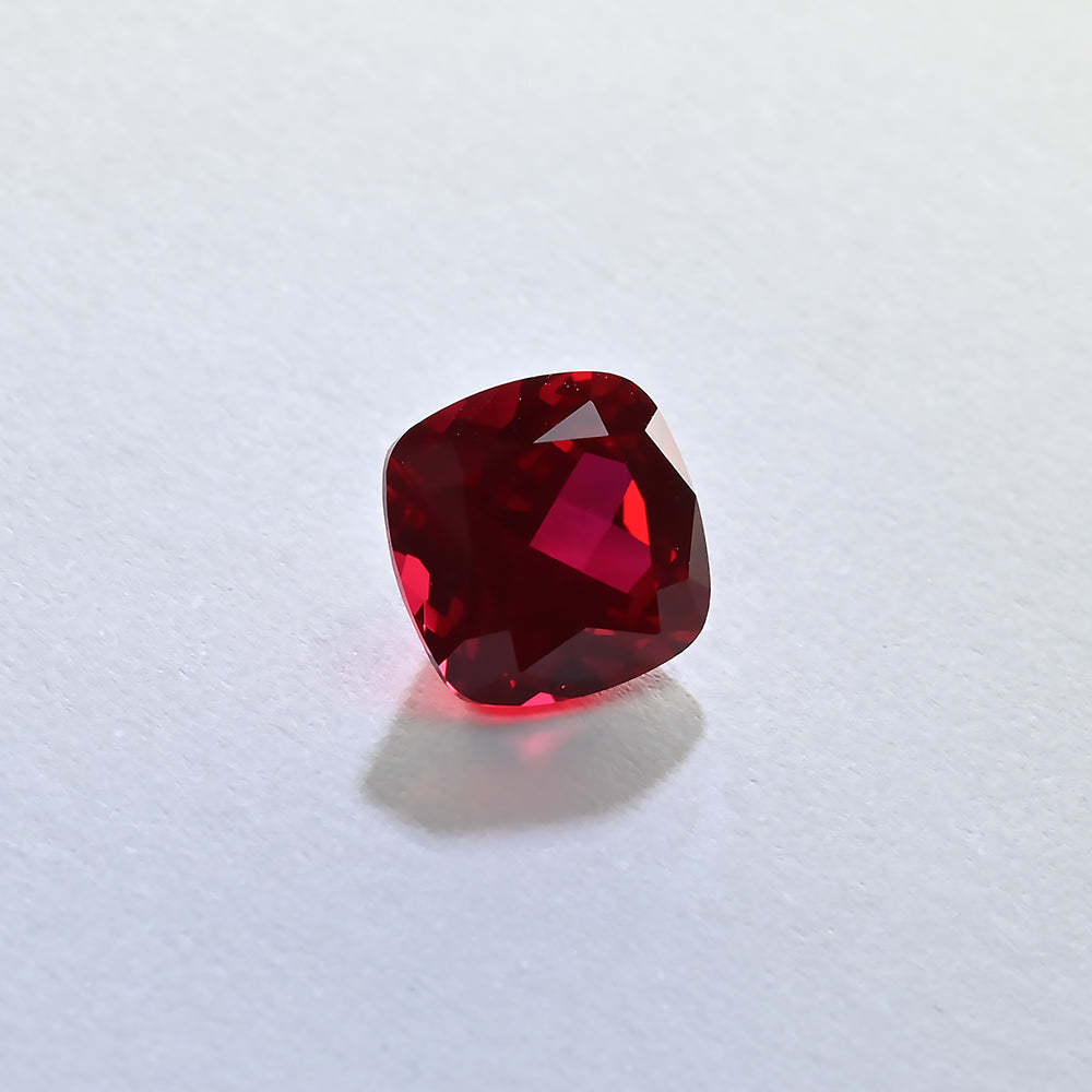 Lab Grown Pigeon's Blood Ruby Cushion Cut
