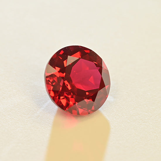 Lab Grown Pigeon's Blood Ruby Round Brilliant