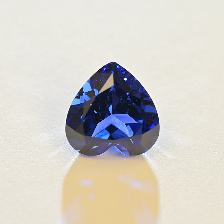 Lab Grown Royal Blue Sapphire Heart Cut