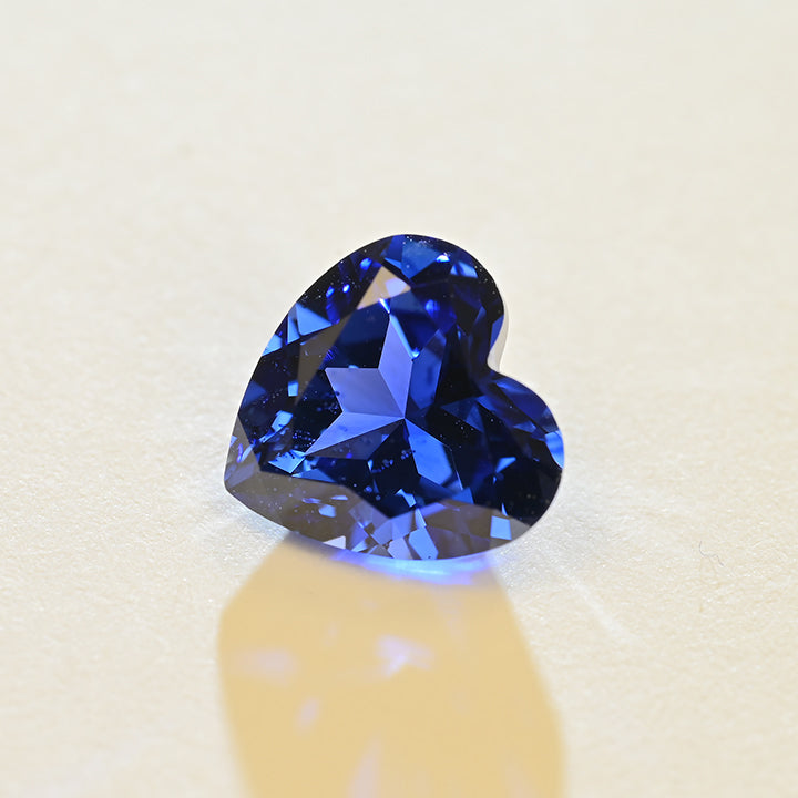 Lab Grown Royal Blue Sapphire Heart Cut